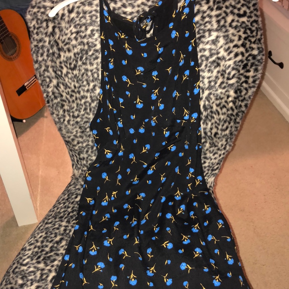 Black and Blue Floral Dress